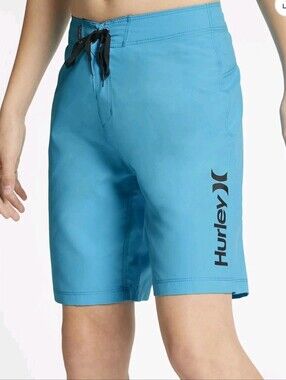 Hurley Teal Boardshorts with Black Logo